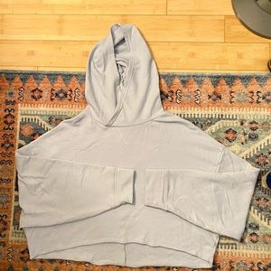 Fabletics light blue cropped hoodie size medium